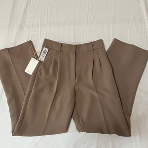 Aritzia Wilfred Effortless Pants Trousers Wide Leg Grey Taupe Standard Length 2